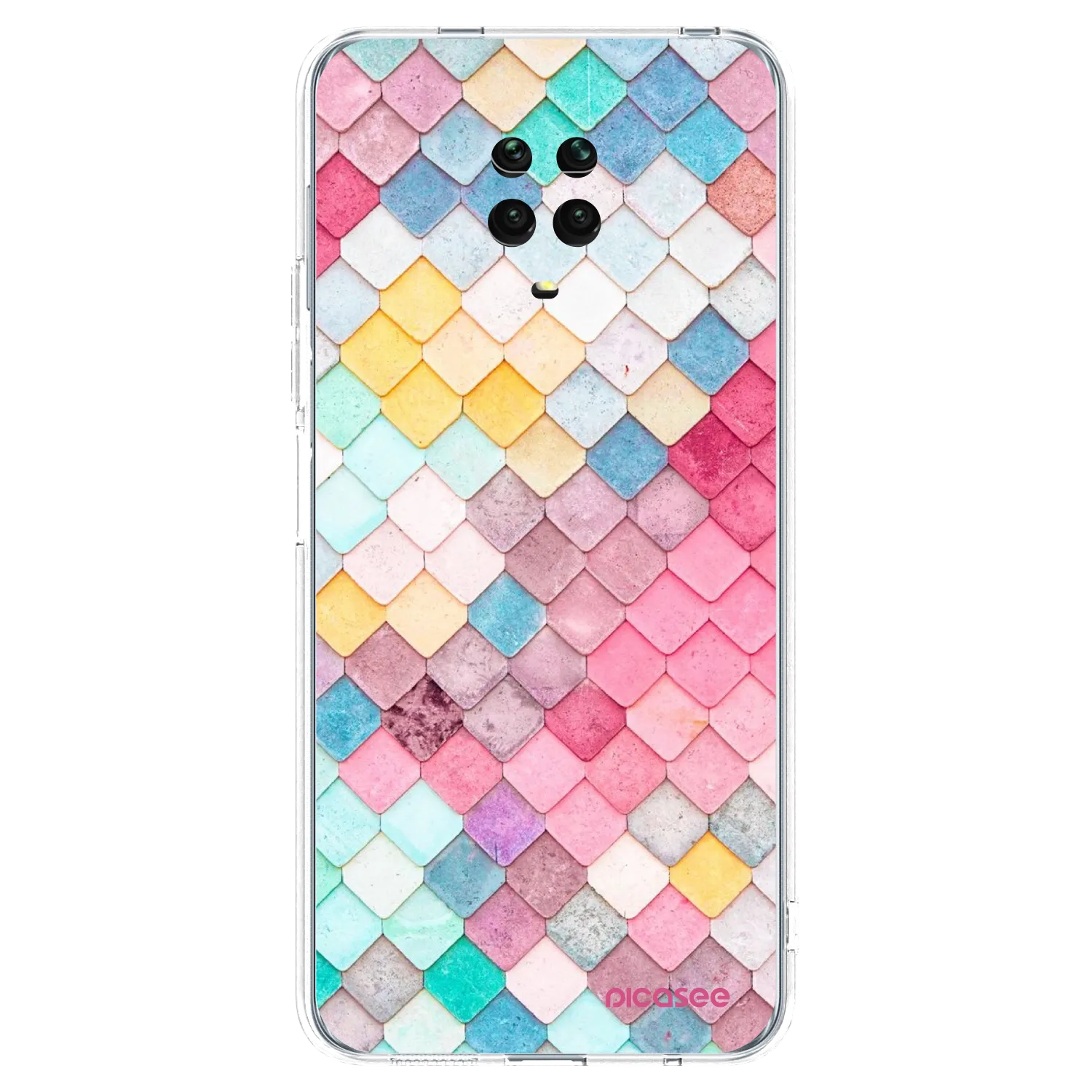 Picasee silikonový průhledný obal pro Xiaomi Redmi Note 9 Pro - Barevná střecha