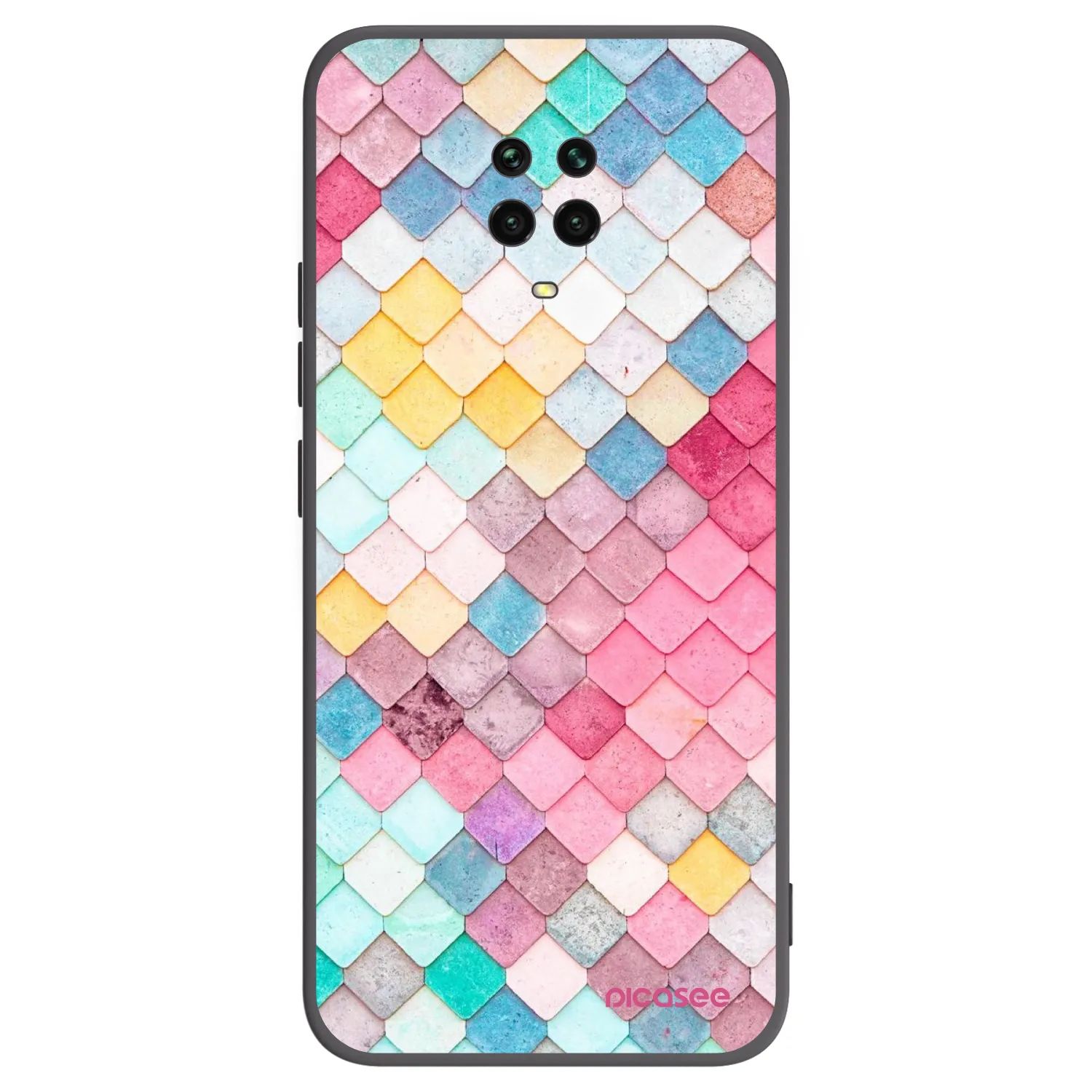 Picasee silikonový černý obal pro Xiaomi Redmi Note 9 Pro - Barevná střecha