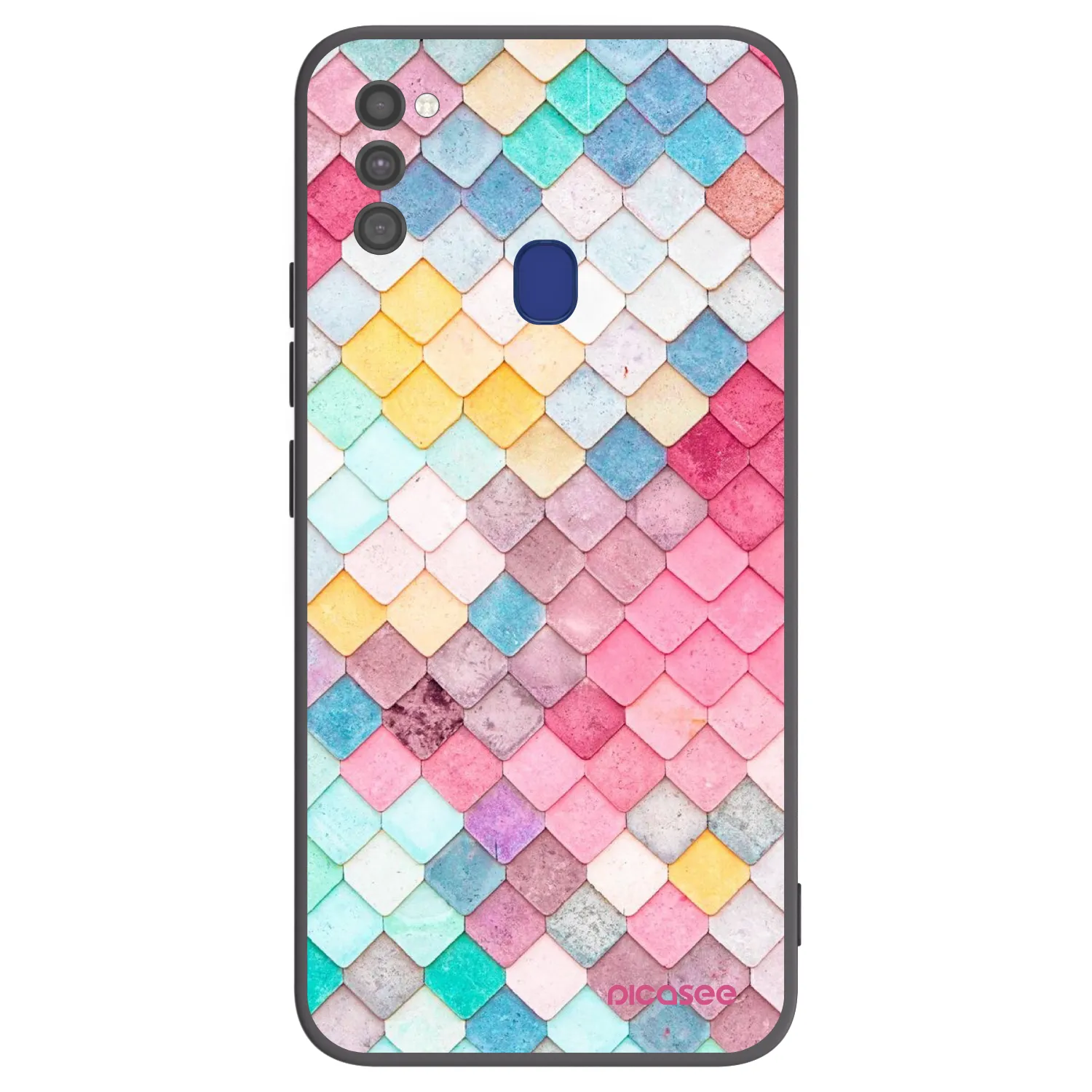 Picasee silikonový černý obal pro Samsung Galaxy M21 M215F - Barevná střecha