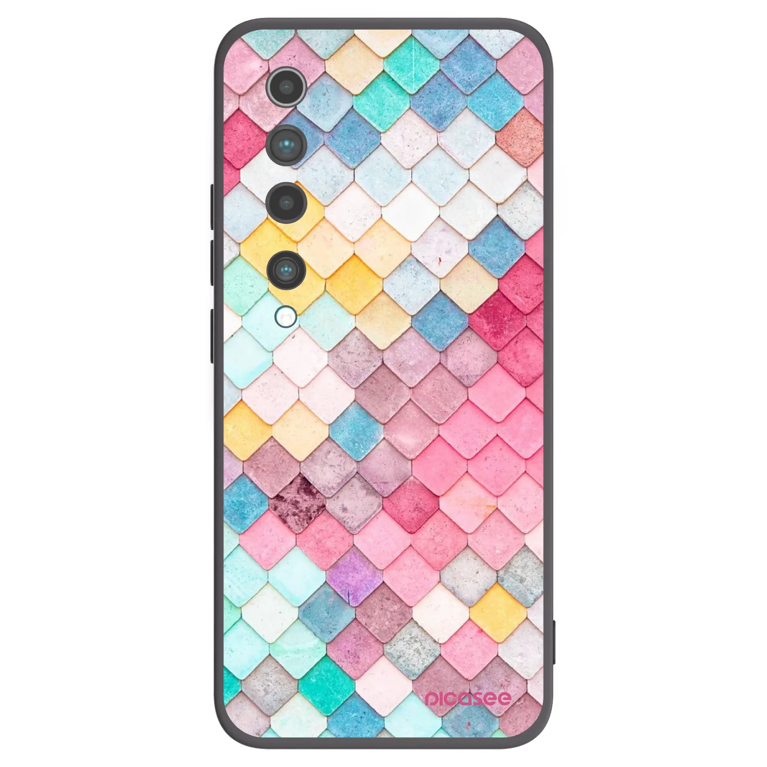 Picasee silikonový černý obal pro Xiaomi Mi 10 - Barevná střecha