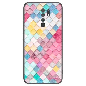 Picasee silikonový černý obal pro Xiaomi Redmi 9 - Barevná střecha