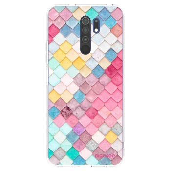 Picasee silikonový průhledný obal pro Xiaomi Redmi 9 - Barevná střecha