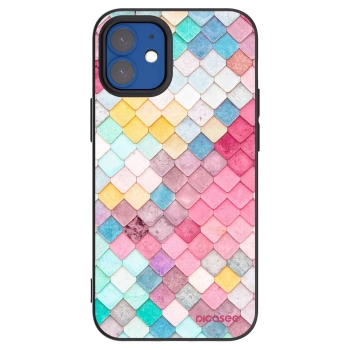 Picasee silikonový černý obal pro Apple iPhone 12 mini - Barevná střecha