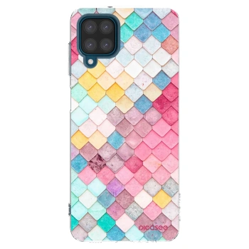 Picasee silikonový průhledný obal pro Samsung Galaxy A12 A125F - Barevná střecha