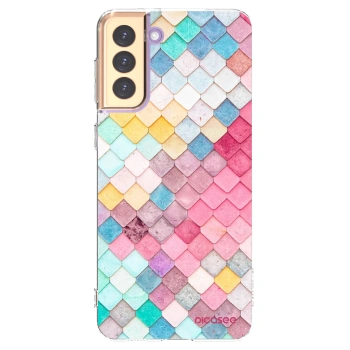 Picasee silikonový průhledný obal pro Samsung Galaxy S21+ 5G G996F - Barevná střecha