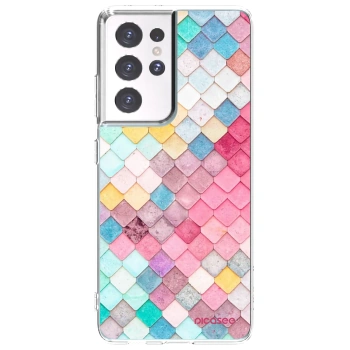 Picasee silikonový průhledný obal pro Samsung Galaxy S21 Ultra 5G G998B - Barevná střecha