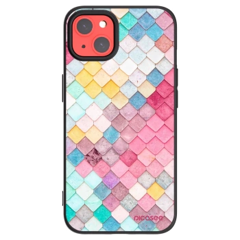 Picasee silikonový černý obal pro Apple iPhone 13 - Barevná střecha