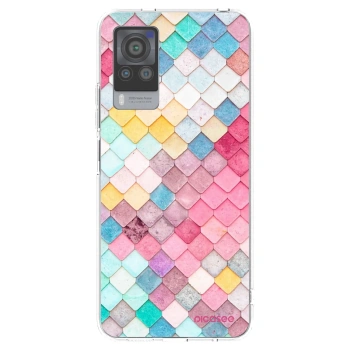 Picasee silikonový průhledný obal pro Vivo X60 Pro 5G - Barevná střecha