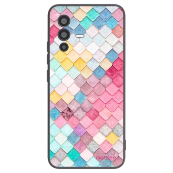 Picasee silikonový černý obal pro Vivo V23 5G - Barevná střecha