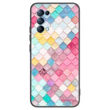 Picasee silikonový černý obal pro OPPO Reno 5 5G - Barevná střecha