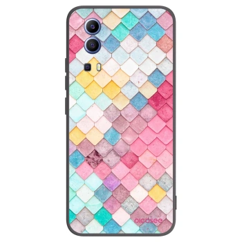 Picasee silikonový černý obal pro Vivo Y52 5G - Barevná střecha