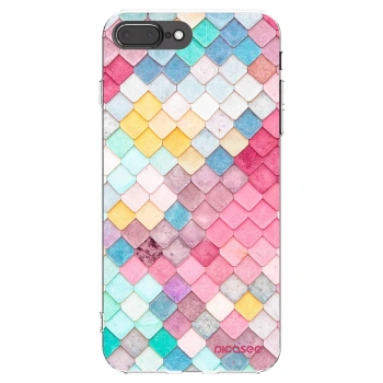 Picasee silikonový průhledný obal pro Apple iPhone 8 Plus - Barevná střecha