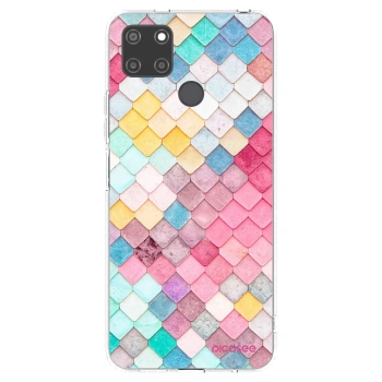 Picasee silikonový průhledný obal pro Realme C21Y - Barevná střecha