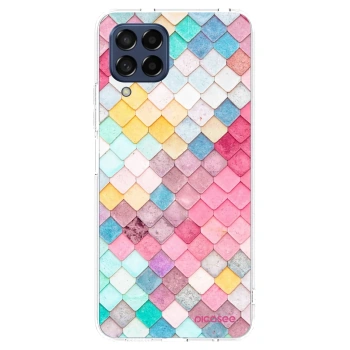 Picasee silikonový průhledný obal pro Samsung Galaxy M53 5G - Barevná střecha