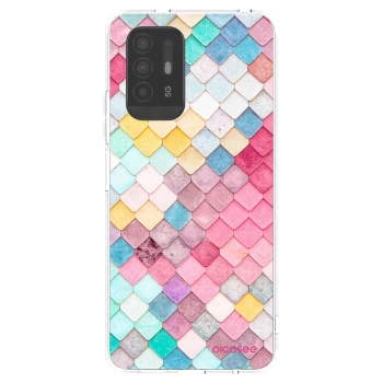 Picasee silikonový průhledný obal pro OPPO A94 5G - Barevná střecha