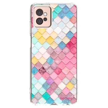 Picasee silikonový průhledný obal pro Motorola Moto G32 - Barevná střecha