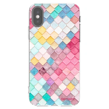Picasee silikonový průhledný obal pro Apple iPhone X/XS - Barevná střecha