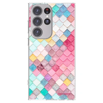 Picasee silikonový průhledný obal pro Samsung Galaxy S23 Ultra 5G - Barevná střecha