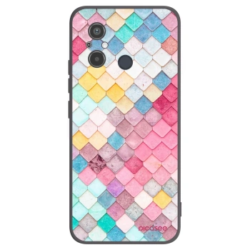 Picasee silikonový černý obal pro Xiaomi Redmi 12C - Barevná střecha