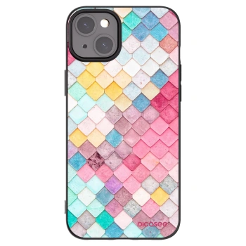 Picasee silikonový černý obal pro Apple iPhone 15 Plus - Barevná střecha