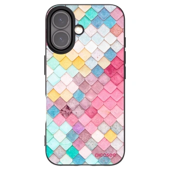 Picasee silikonový černý obal pro Apple iPhone 16 - Barevná střecha