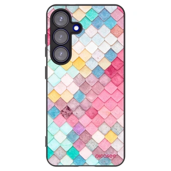 Picasee silikonový černý obal pro Samsung Galaxy S25 5G - Barevná střecha