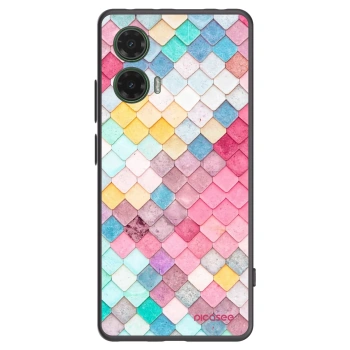 Picasee silikonový černý obal pro Motorola Moto G35 5G - Barevná střecha