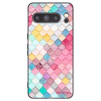 Picasee silikonový černý obal pro Google Pixel 8 Pro - Barevná střecha