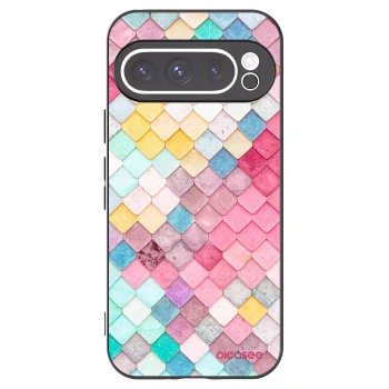 Picasee silikonový černý obal pro Google Pixel 9 Pro XL - Barevná střecha