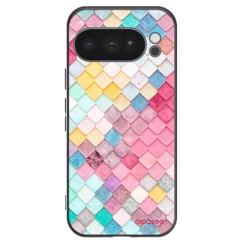 Picasee silikonový černý obal pro Google Pixel 10 Pro - Barevná střecha
