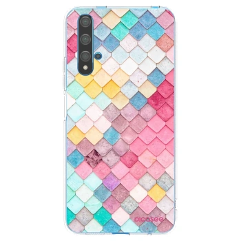 Picasee silikonový průhledný obal pro Huawei Nova 5T - Barevná střecha