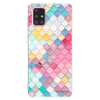 Picasee silikonový průhledný obal pro Samsung Galaxy A71 A715F - Barevná střecha