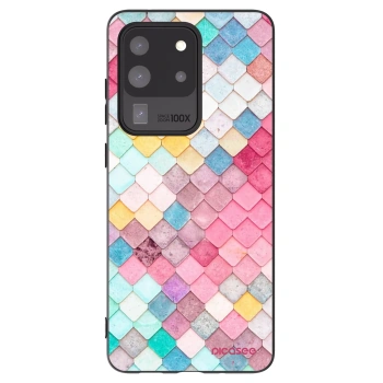 Picasee silikonový černý obal pro Samsung Galaxy S20 Ultra 5G G988F - Barevná střecha