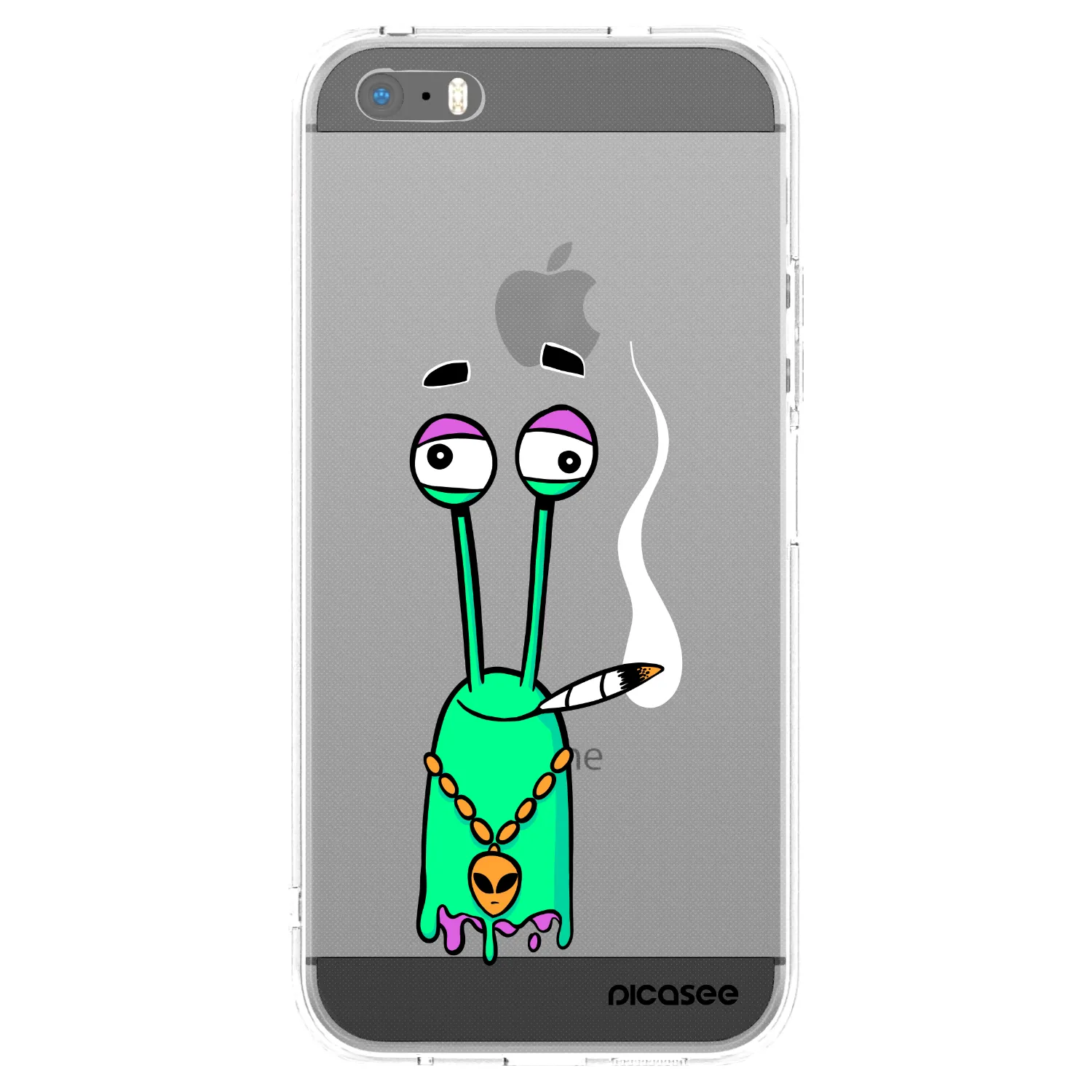 Picasee silikonový průhledný obal pro Apple iPhone 5/5S/SE - Earth - Sám doma