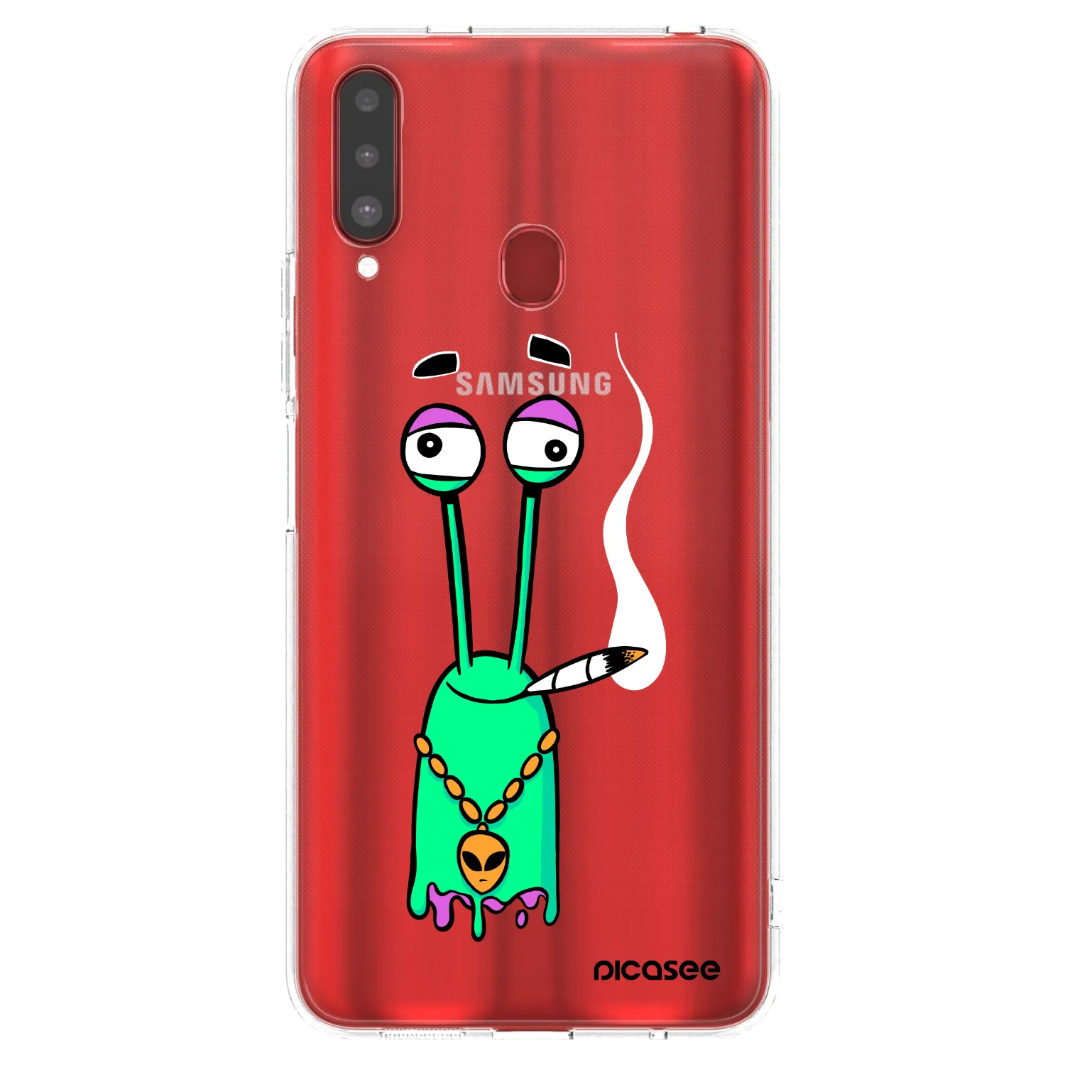 Picasee silikonový průhledný obal pro Samsung Galaxy A20s - Earth - Sám doma