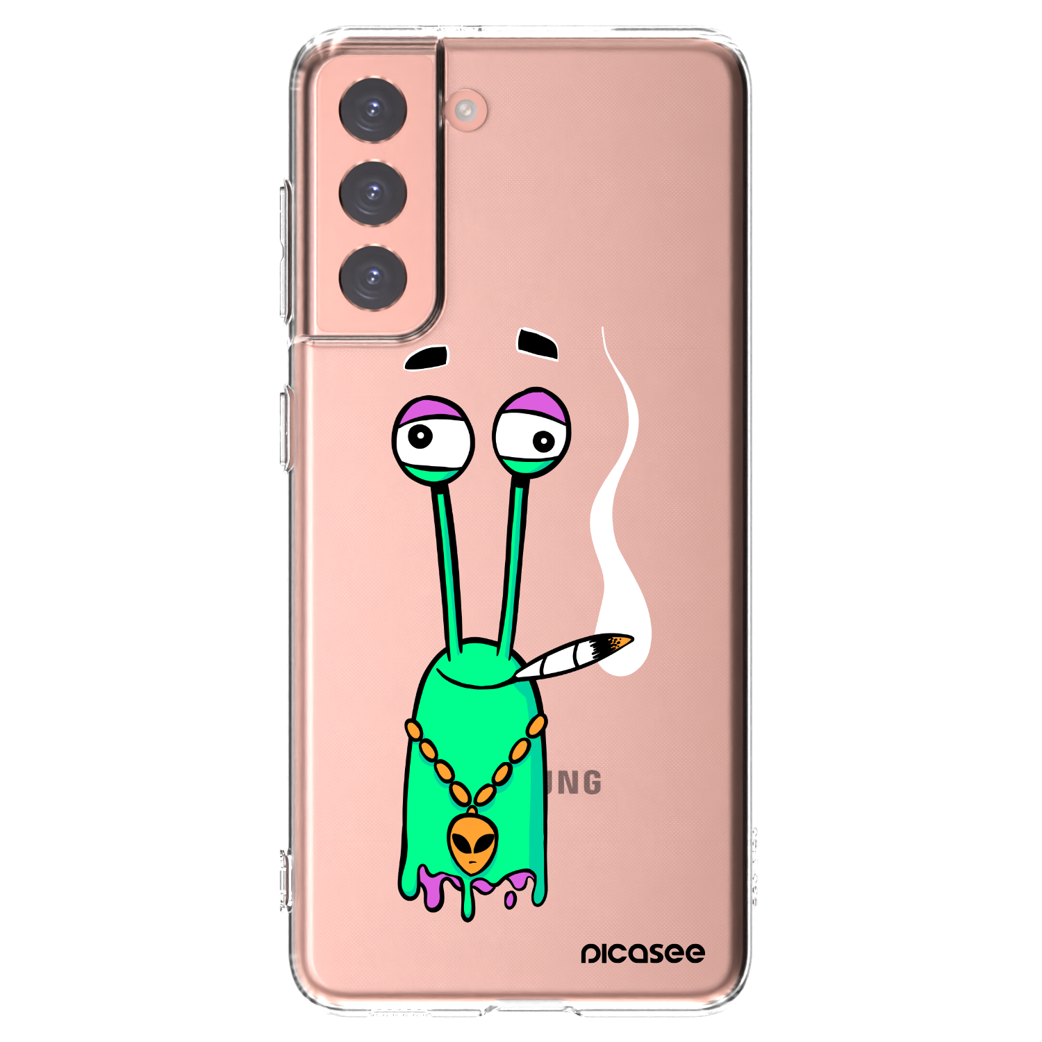 Picasee silikonový průhledný obal pro Samsung Galaxy S21 5G G991B - Earth - Sám doma