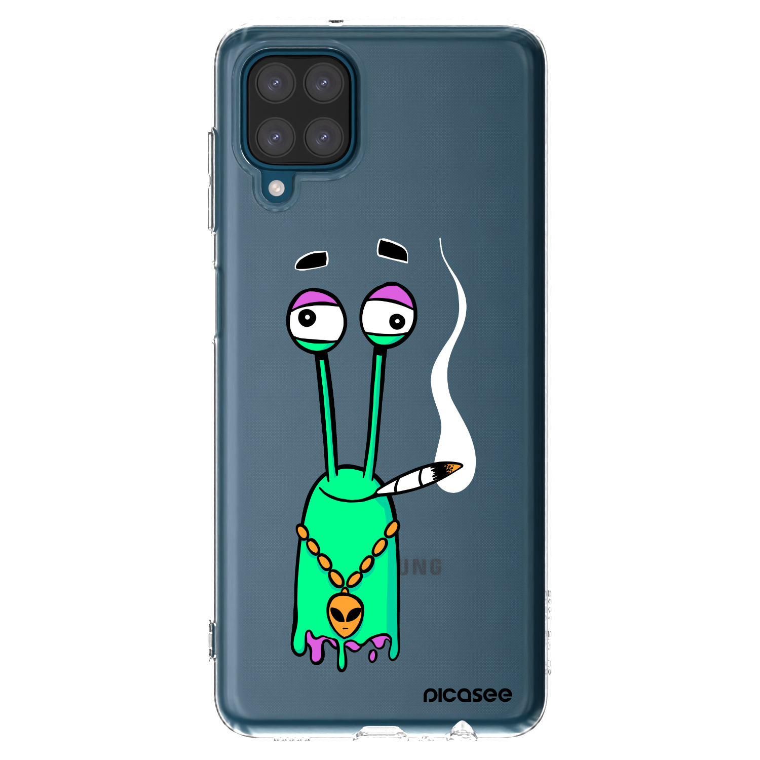 Picasee silikonový průhledný obal pro Samsung Galaxy A12 A125F - Earth - Sám doma