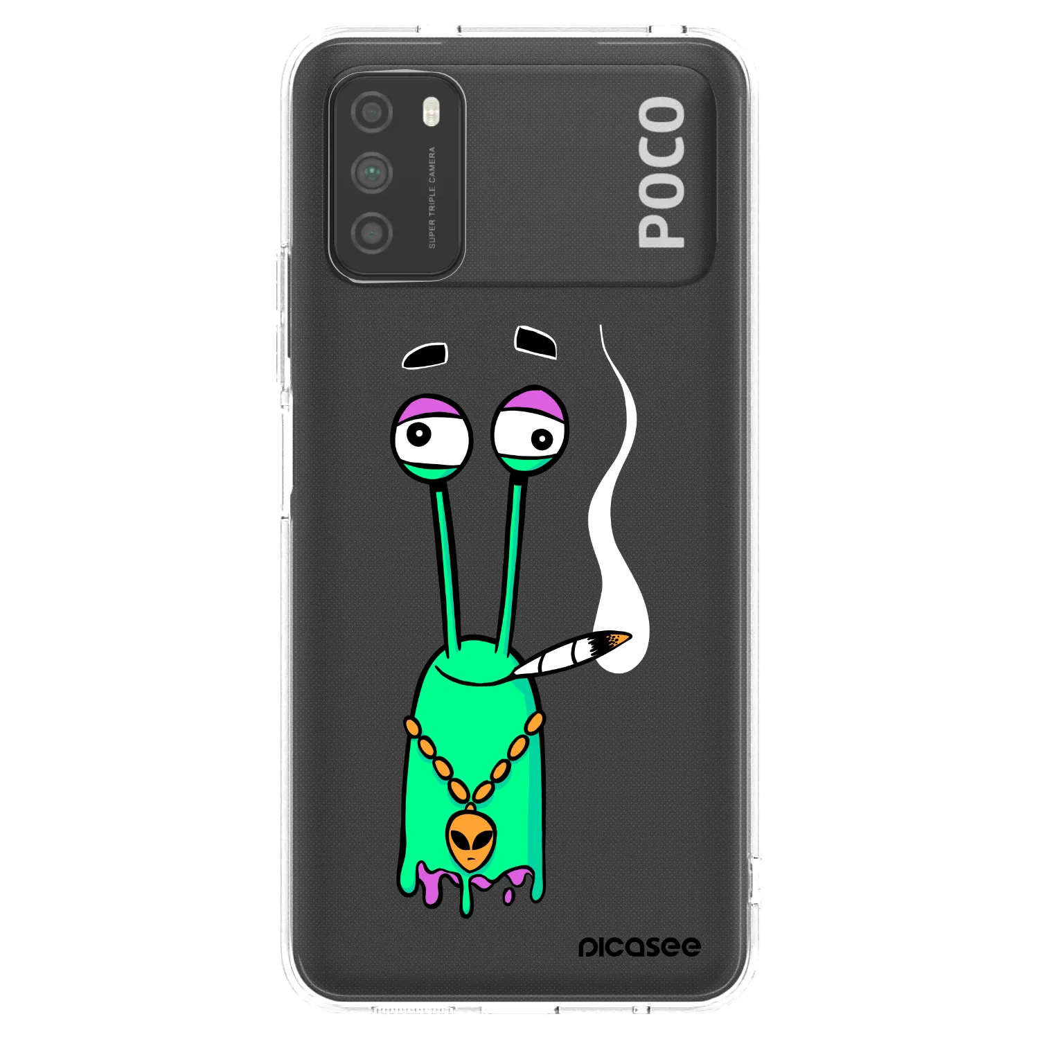 Picasee silikonový průhledný obal pro Xiaomi Poco M3 - Earth - Sám doma