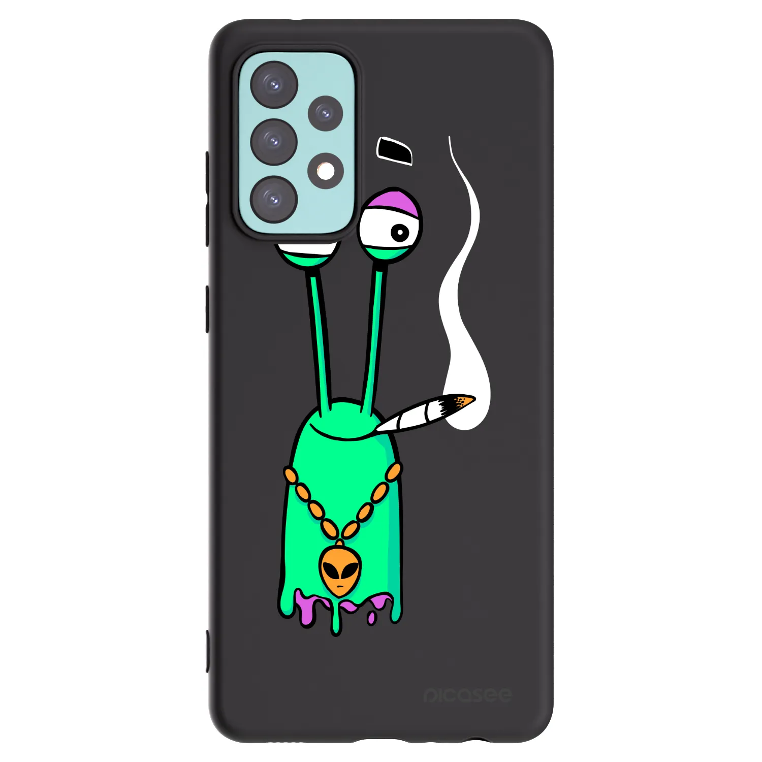 Picasee silikonový černý obal pro Samsung Galaxy A72 A725F - Earth - Sám doma