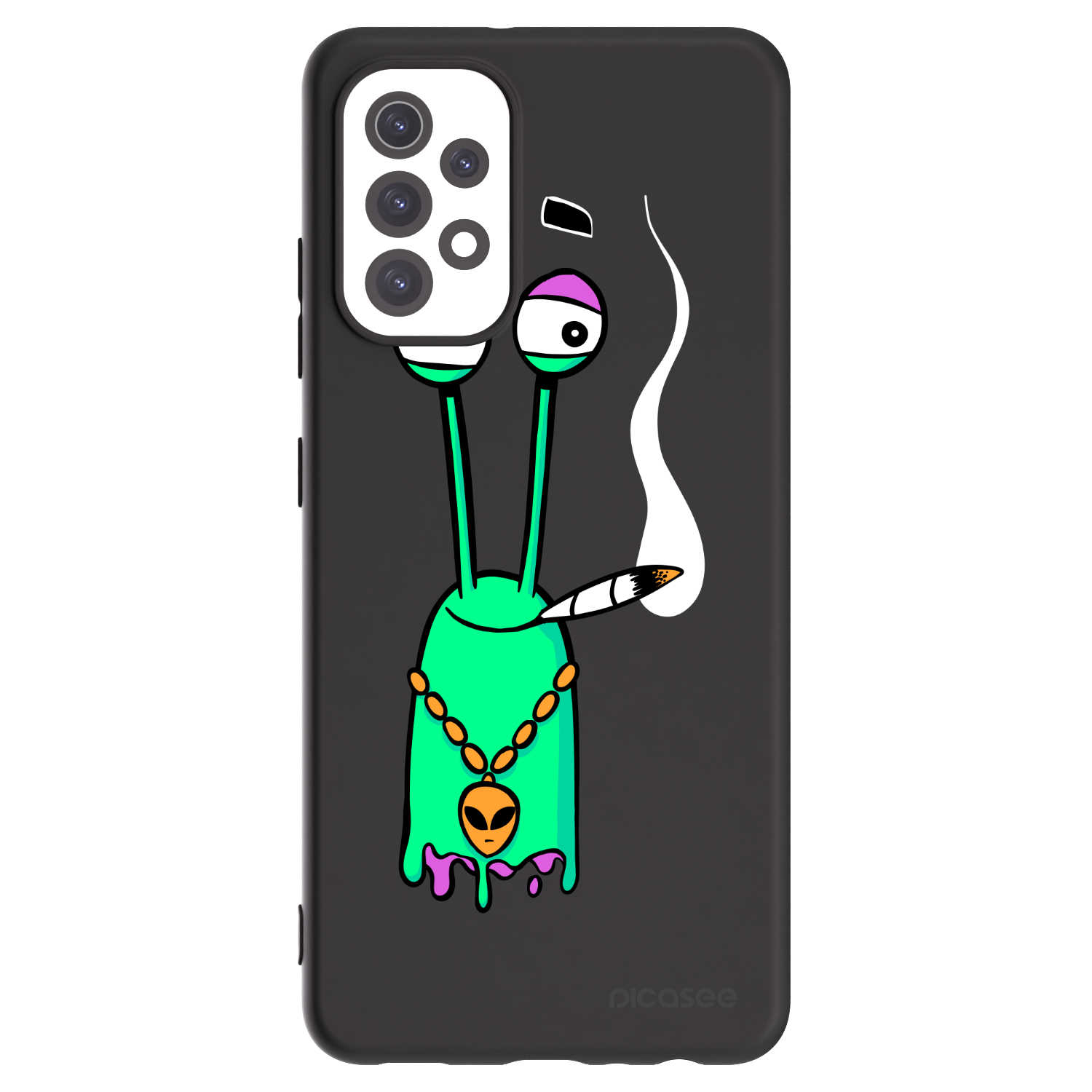 Picasee silikonový černý obal pro Samsung Galaxy A32 5G A326B - Earth - Sám doma