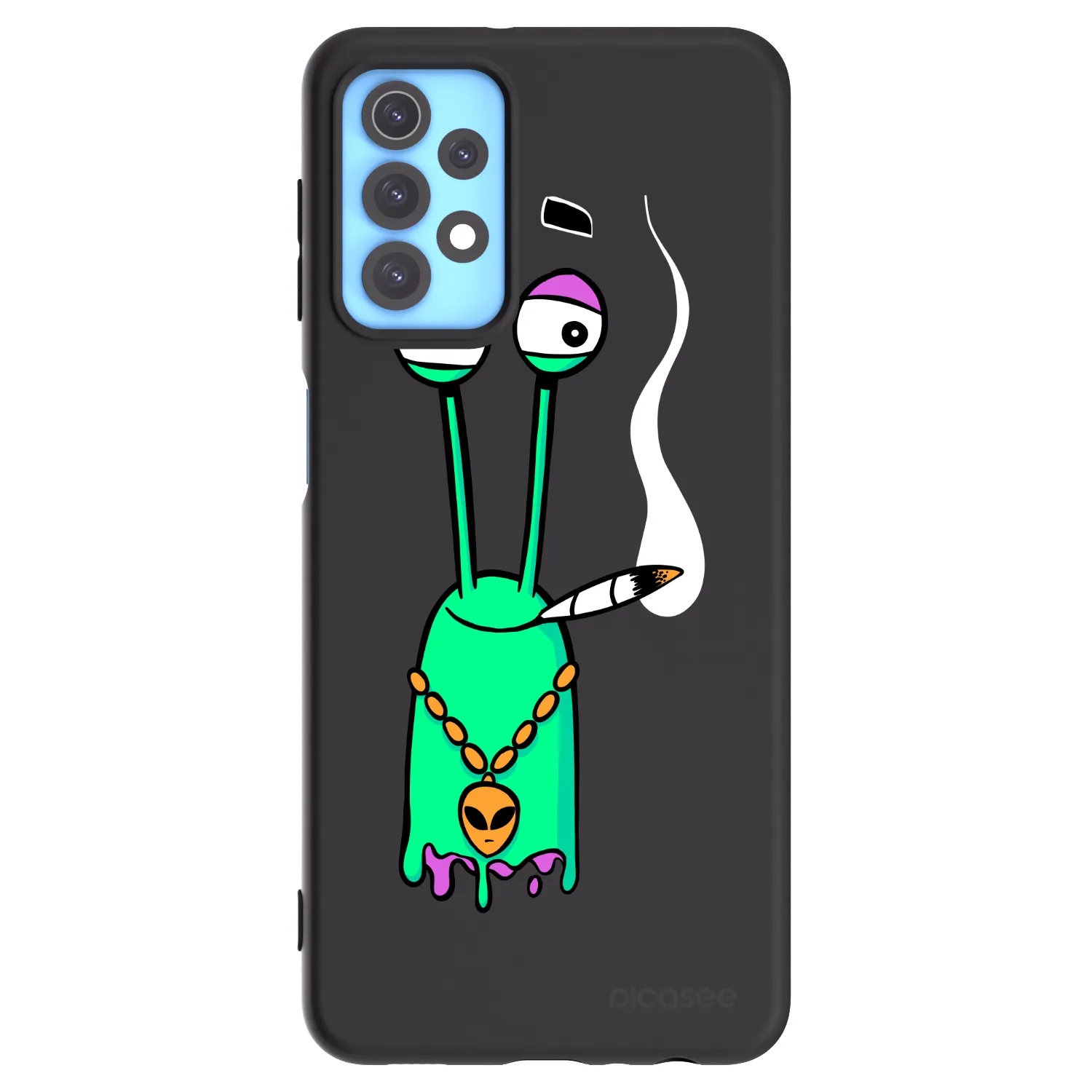 Picasee silikonový černý obal pro Samsung Galaxy A32 4G SM-A325F - Earth - Sám doma