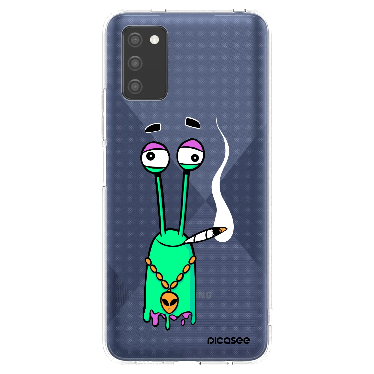 Picasee silikonový průhledný obal pro Samsung Galaxy A02s A025G - Earth - Sám doma