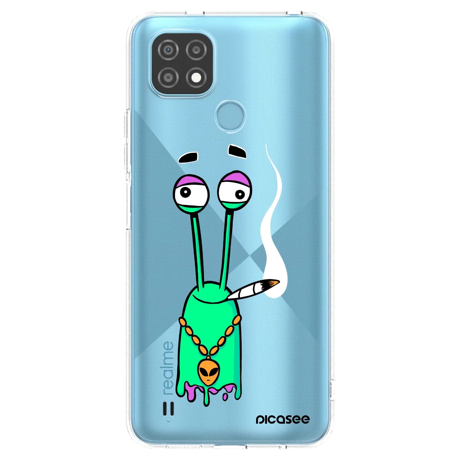 Picasee silikonový průhledný obal pro Realme C21 - Earth - Sám doma