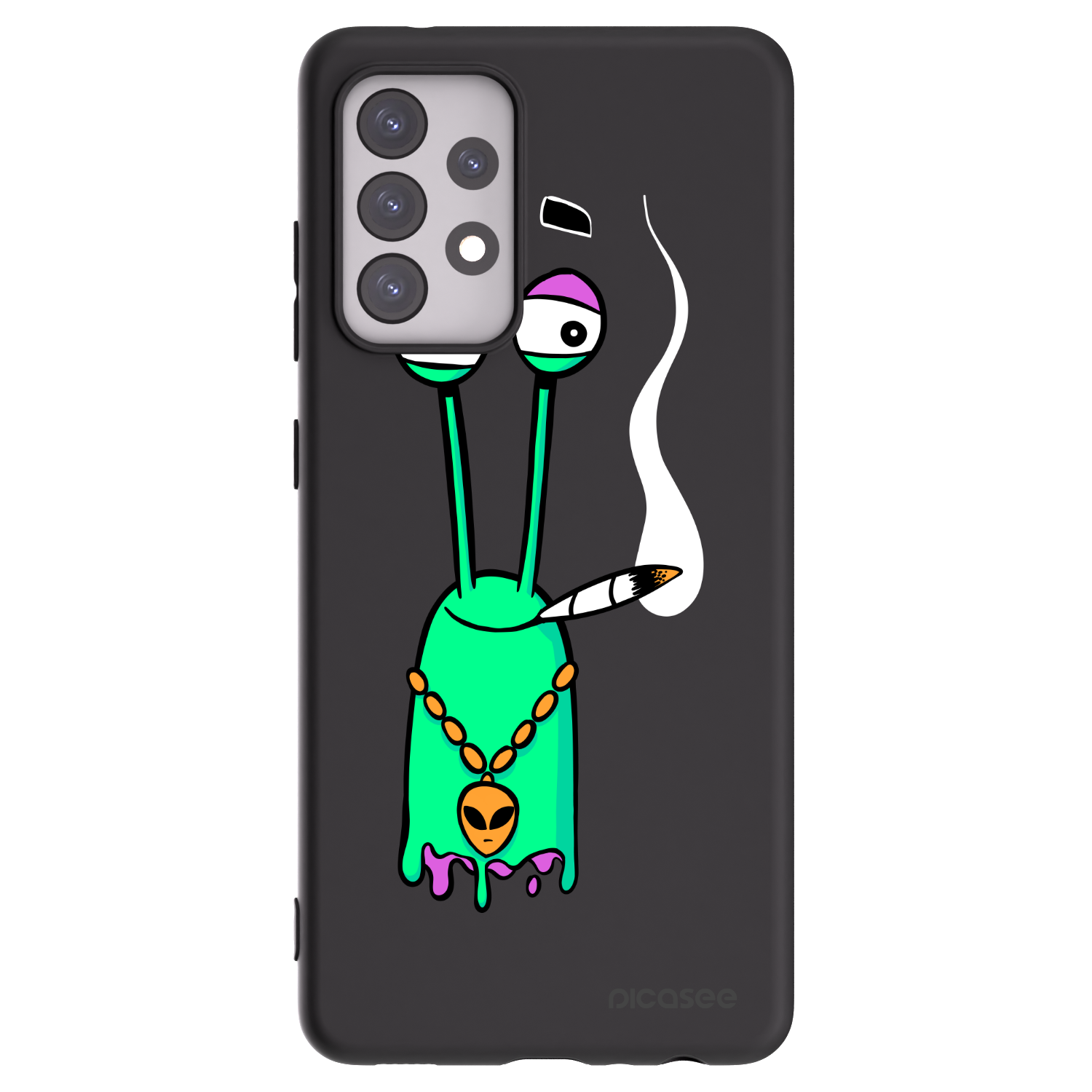 Picasee silikonový černý obal pro Samsung Galaxy A52s 5G A528B - Earth - Sám doma