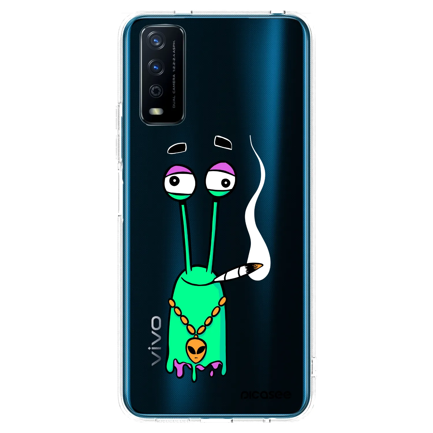 Picasee silikonový průhledný obal pro Vivo Y11s - Earth - Sám doma
