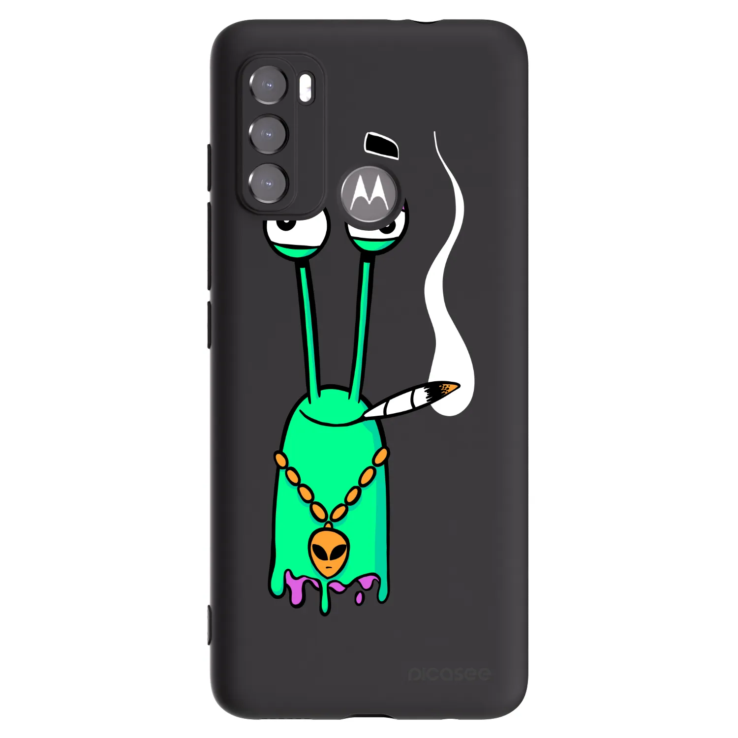 Picasee silikonový černý obal pro Motorola Moto G60 - Earth - Sám doma