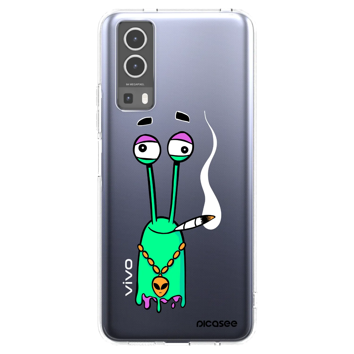 Picasee silikonový průhledný obal pro Vivo Y72 5G - Earth - Sám doma
