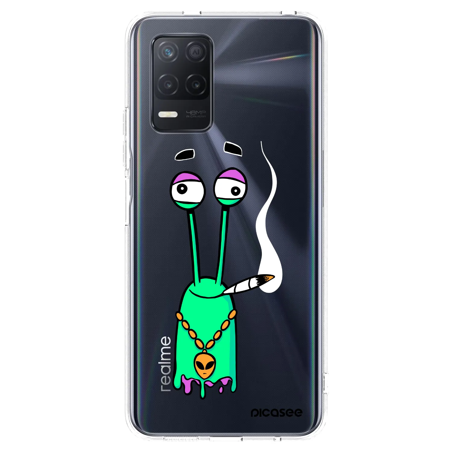 Picasee silikonový průhledný obal pro Realme 8 5G - Earth - Sám doma