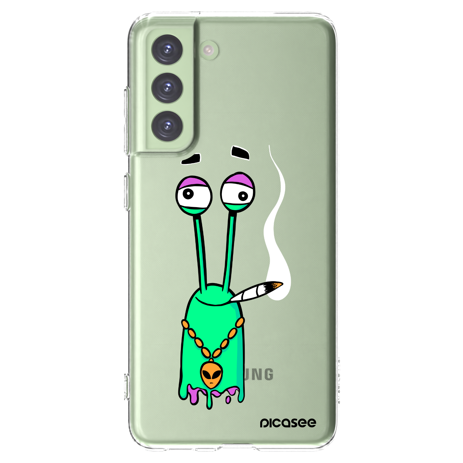 Picasee silikonový průhledný obal pro Samsung Galaxy S21 FE 5G - Earth - Sám doma