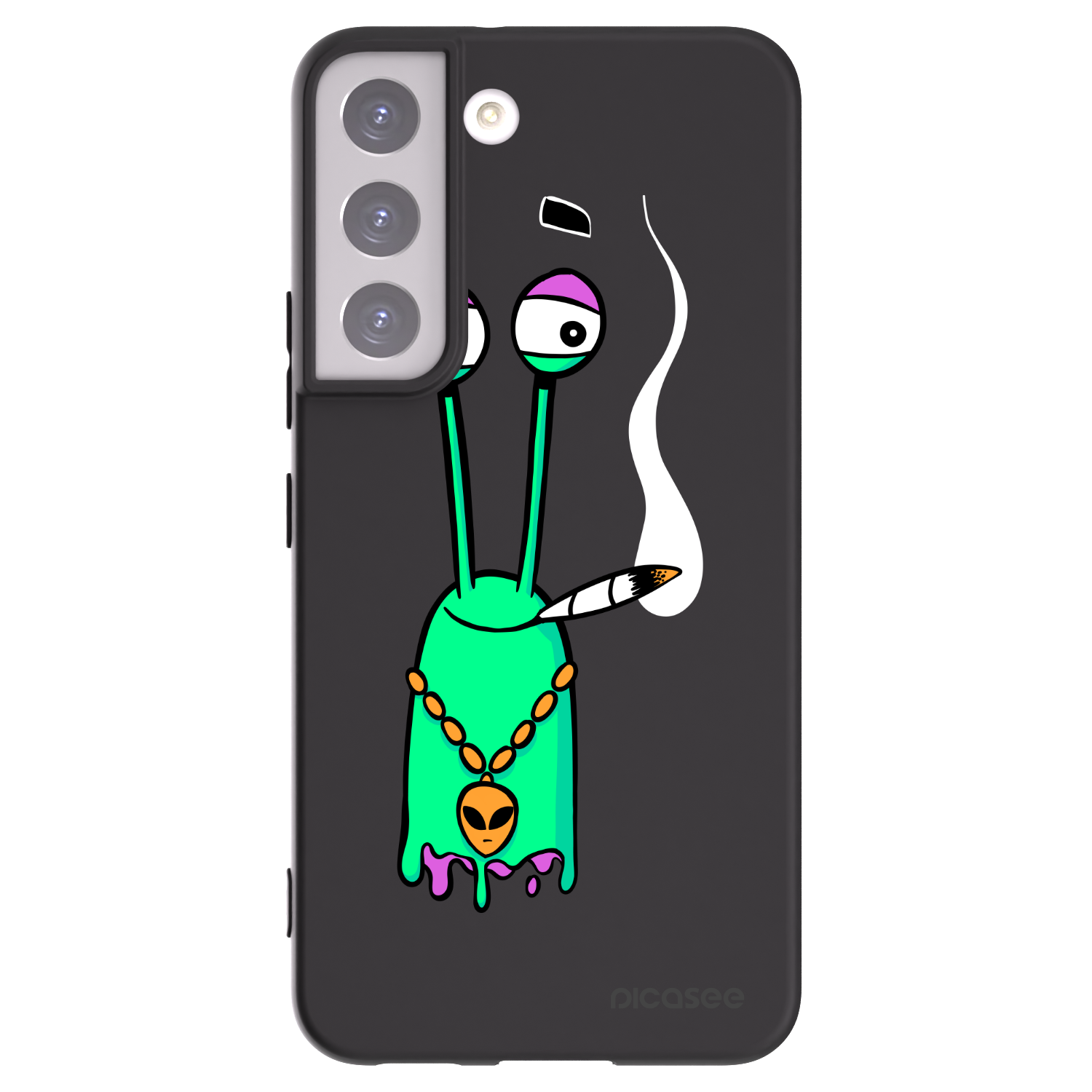 Picasee silikonový černý obal pro Samsung Galaxy S22 5G - Earth - Sám doma